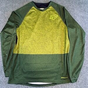 Fox Racing Fox Bike Indicator Long Sleeve Shirt Jersey Men's S‎ Green